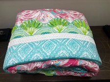 Pottery Barn Kids Lilly Pulitzer Pink Colony Quilt Twin