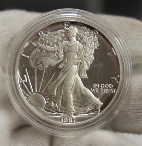 1987 S US Proof Silver Eagle $1