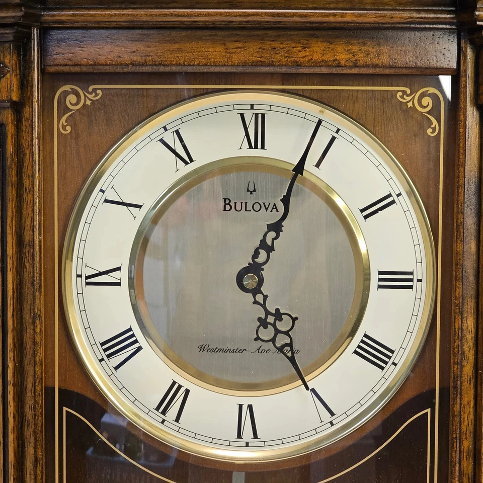 Bulova C4331 Hartwick Chiming Clock, Walnut 29.75 x 14 x 5.5 - Image 3 of 4