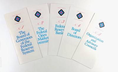 1990s Federal Reserve System Structure Organization Series Brochure Lot of 5
