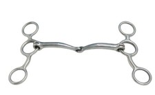 AJ Tack Jr Cowhorse Smooth Snaffle Gag Bit, 5 1/4" Cheek