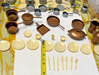 VINTAGE MARX WANNA TOY SUPERIOR PLASTIC BARBIE SINDY DOLL DISHES POTS PANS LOT — photo 4