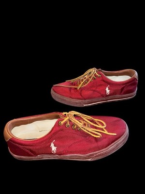 Polo Ralph Lauren Vaughn Shoes Mens 10.5 D Red Canvas  display picture 2