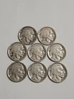 1921 to 1929 Buffalo Nickels - (8) Coins Lot - All Different Dates / All 1920's
