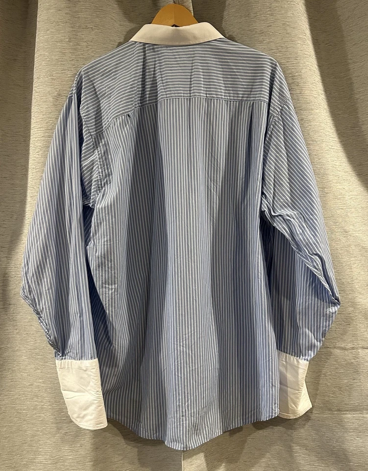 Camisa de hombre Donald J Trump Signature Collection puño francés a rayas 18 34/35 Foto 3 de 4