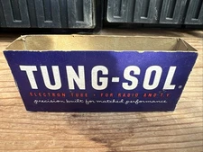 Tung-Sol Electron Tube Display Box (Holds 5) Vintage Factory Carton Newark NJ