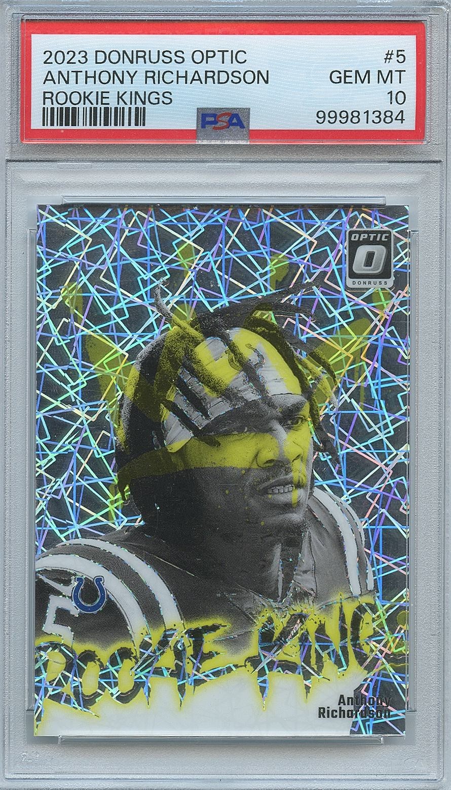 Anthony Richardson 2023 Optic Rookie Kings RC SSP CASE HIT Colts PSA 10