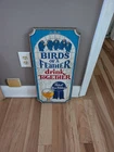 Vintage Pabst Pbr Beer Birds Of A Feather Drink Together Wood Bar Sign Rare