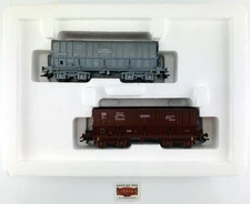 JM331 - MARKLIN H0 48446 - SET OF 2 MINERAL TRANSPORT WAGONS SGW/SNCF
