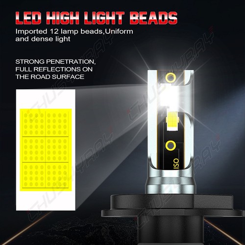 Bright H4 LED headlight bulb for Polaris 1991 500 SKS INDY Snowmobile Hi-Lo Beam - Picture 3 of 12