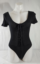 Black body suit ribbed Small