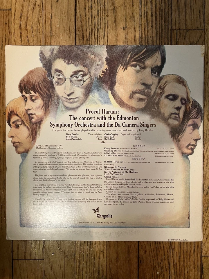 Procol Harum Live in Concert with the Edmonton Symphony Orchestra Vinyl LP - Image 4 of 4