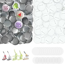 200 Sets 2.25 inch 58mm Round Button Maker Supplies,2.28 inch Blank Badge But...