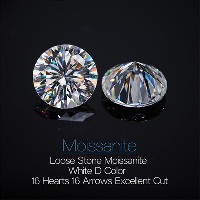 1~5ct Moissanite Loose Stones D Color VVS1 16 Hearts 16 Arrows Excellent Cut 