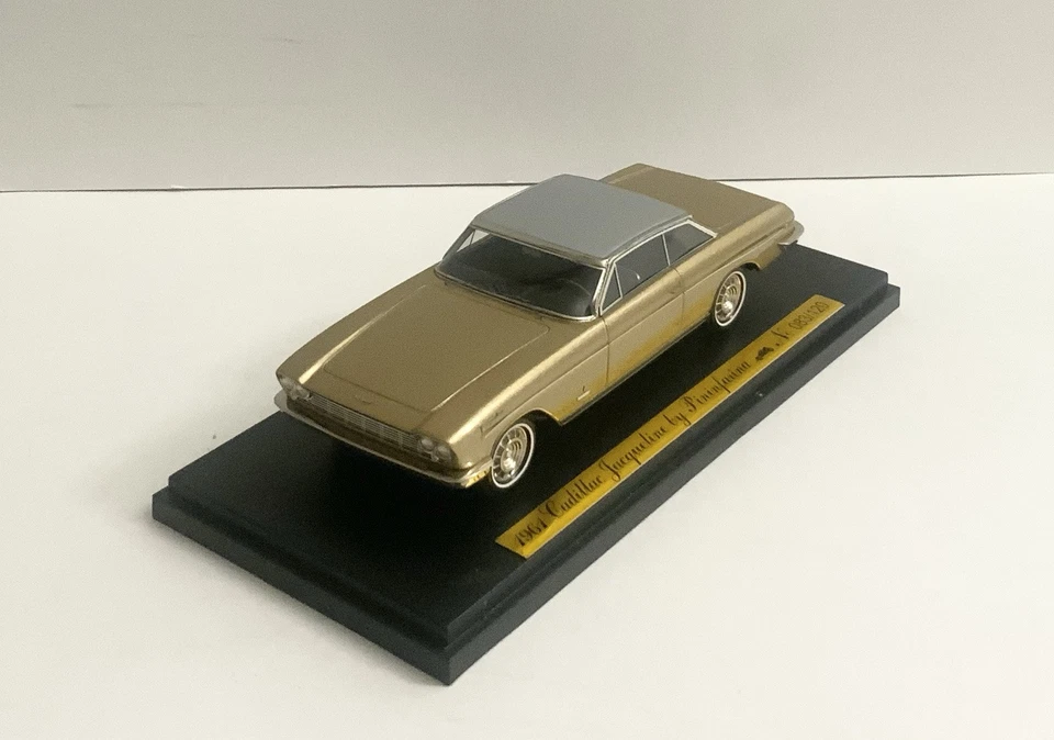 1/43 1961 Cadillac Jacqueline coupe by Pininfarina gold handmade by EMC - Image 3 of 4