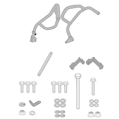 Kappa Paramotore Tubular Black for Honda NT1100 1100 2022-2025 1 Piece