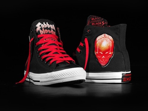 NIB $70 Converse X Black Sabbath Chuck Taylor Hi "Sabbath Bloody Sab" US Mens 5 - Afbeelding 1 van 11