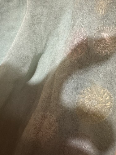 Vintage Rare Beaded Sheer Skirt 1800s Gorgeous Textile 21"x 21" Edwardian Era - Picture 13 of 23