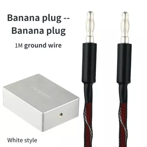 Audio Grounding Box Mute Pure Silver Grounding Wire USB RCA Spade Banana Plug - Picture 34 of 36