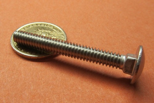 18-8 Stainless Steel Carriage Bolt / Screw 1/4"-20 x 2.00" Length, 50 pcs - Picture 10 of 12