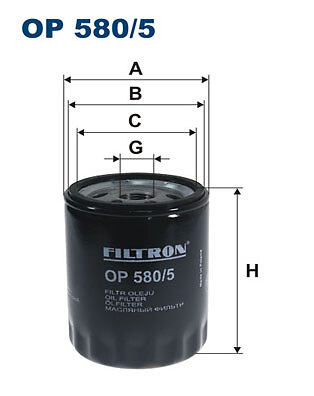 Filtron OP 580/5 Oil Filter for Land Rover
