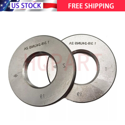 1'' 3/8-24 UN Threaded Ring Gauge 2A GO NOGO 1'' 3/8-24 UN 2A Thread Ring Gage