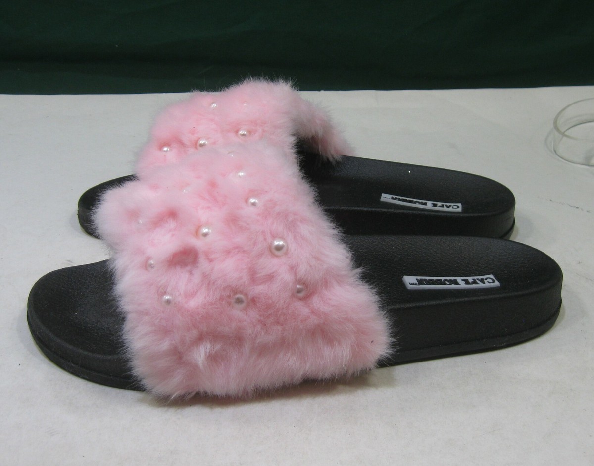 Pink Fur Pink Pearl Slippers New Pink Pearl Slip On Slipper FURRY