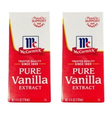 2-Pack McCormick All Natural Pure Vanilla Extract 4 Fl Oz Each Best By 2029