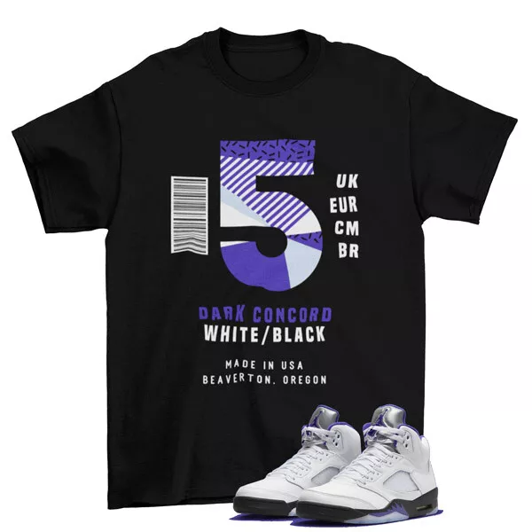 Box Label Concord Shirt to Match Jordan 5 Retro Dark Concord / DD0587-141 |  eBay