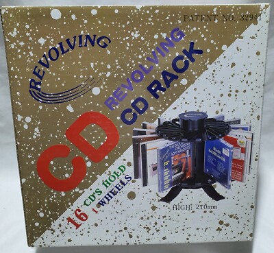Revolving CD rack for 16 compact discs NEW