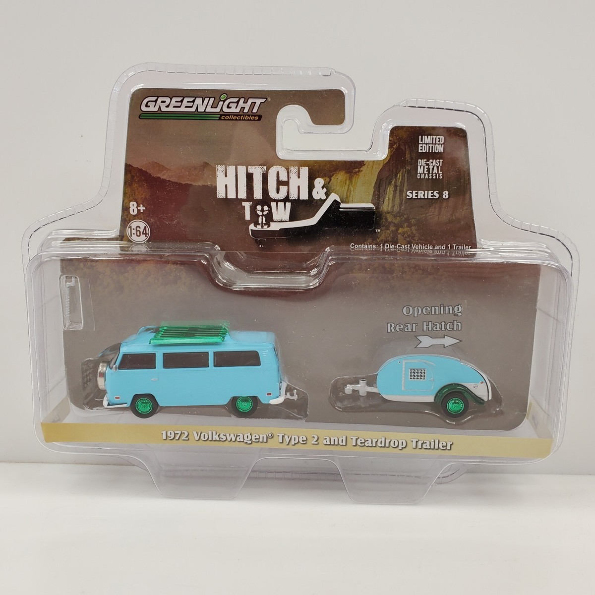 Rare Greenlight Hitch & Tow 1972 Volkswagen Type 2 Green Machine