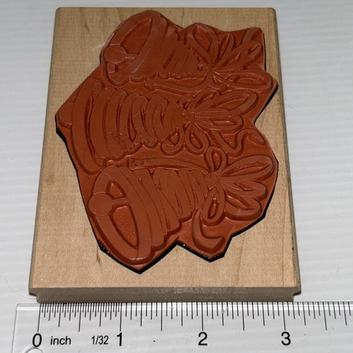 RIBBON BELLS Dee Gruenig All Night Media Posh Impressions Wood Rubber Stamp - Bild 11 von 11