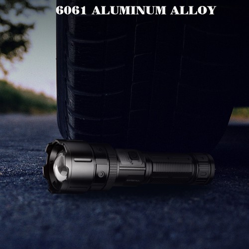 1000000LMS Zoom LED Flashlight Rechargeable Tactical Super Bright 30W Torch Lamp - Picture 9 of 12