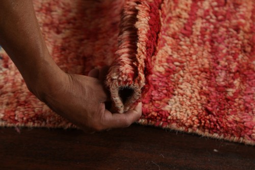 Abstract Moroccan Oriental Area Rug Hand-knotted Wool 9x13 ft Dining Room Carpet - Picture 12 of 12