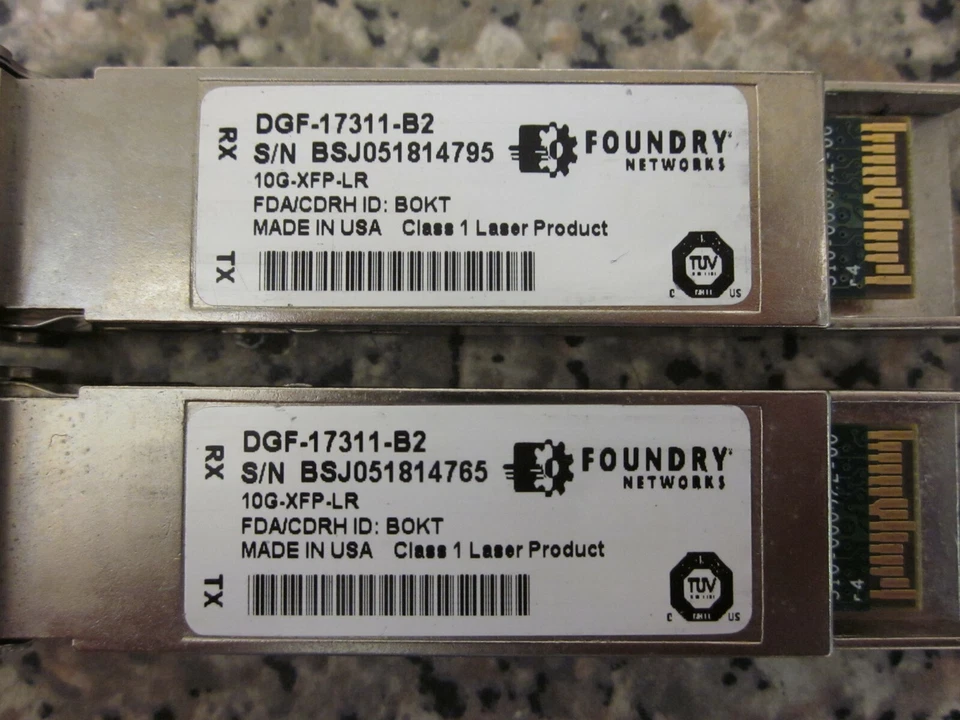 2 x Foundry 10G-XFP-LR DGF-17311-B2 10GBASE-LR Plug-In Transceiver Module Lot - Image 2 of 4