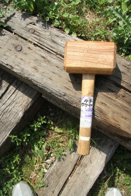 TOOL HANDMADE WOODEN MALLET square HAMMER leather Crafts 
