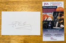 Sir Edmund Hillary Signed Autographed 3x5 Card JSA Certified Mount Everest 2