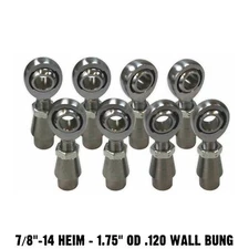 7/8" Chromoly Heim Joint 1.75 OD .120 Wall Bung 4 Link Rod End Fabrication Kit