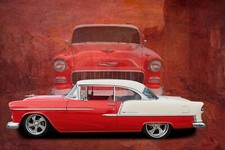 1955 Chevy Bel Air - Poster 20x30 Sports Car Muscle Car 1955 Chevy Bel Air - Poster 20x30 Sports Car Muscle Car