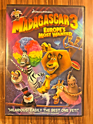 Madagascar 3 Europe's Most Wanted DVD Dreamwork Animated Family