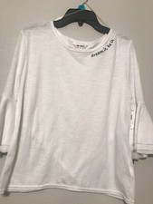 Ob-sess Girl XL Laurie Hernandez 3/4 Sleeve Ivory Blouse Brand New From JC