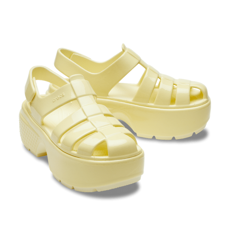 ★Crocs★STOMP STUDMTLLCFISHERMANSANDAL★大人気★ NEW CROCS STOMP FISHERMAN SANDAL HIGH SHINE 210057