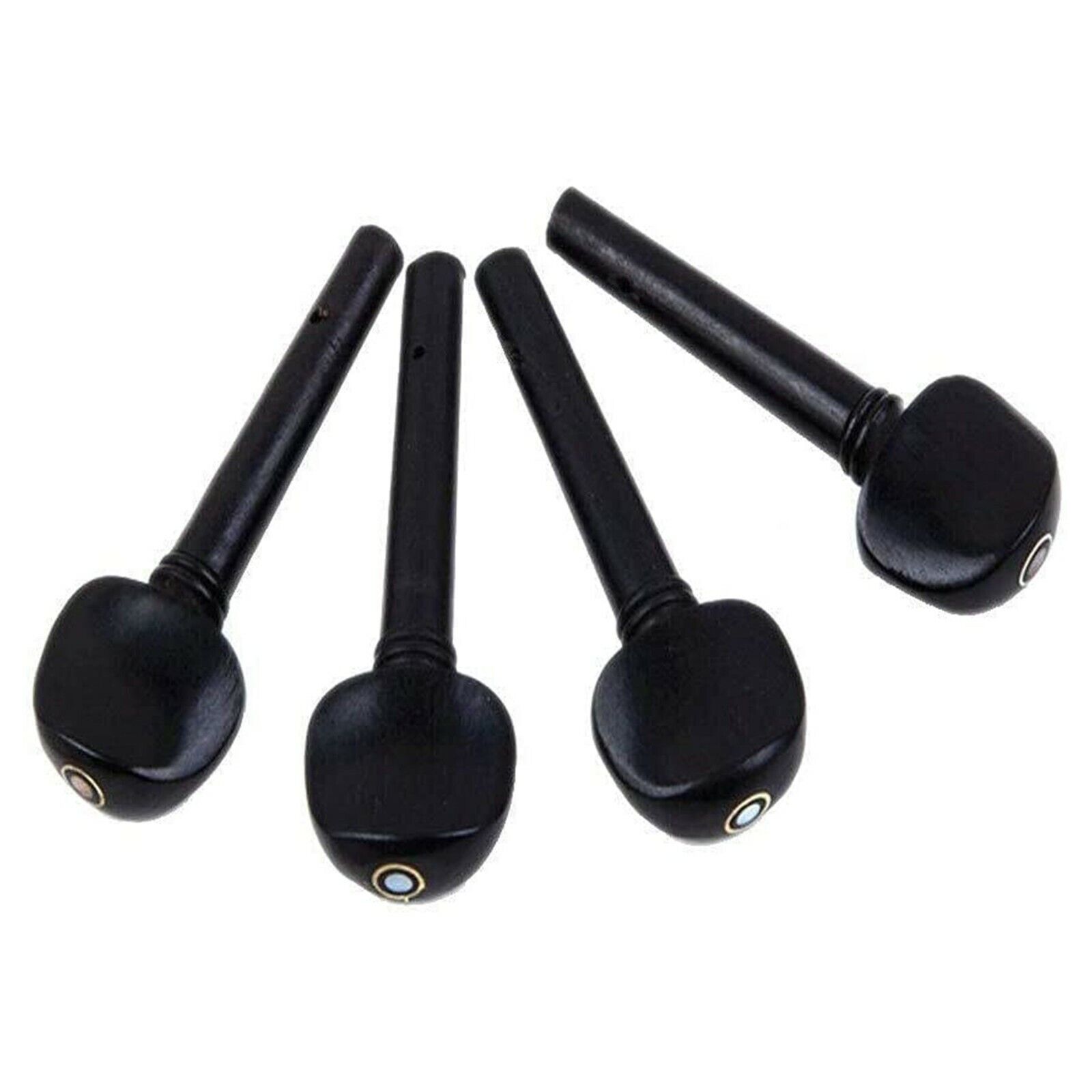 Adore Pro Violin Tuning Pegs with Fish Eye Set of 4 Black Ebony Wood for 4/4 