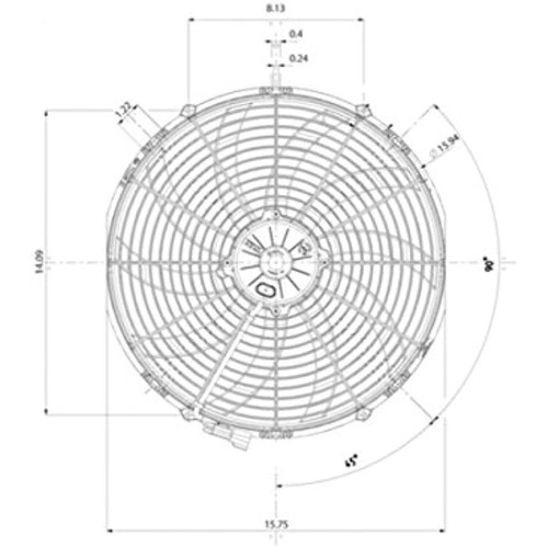 SPAL 2467 CFM 16in High Performance Race Fan - Pull / Curved (VA18-AP70/LLF-59A) - Bild 2 von 3