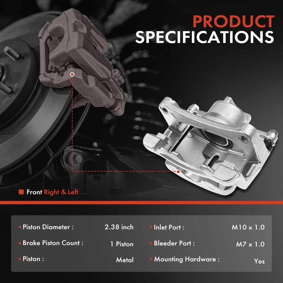 Pinza de freno de disco delantera con soporte 2 piezas para Mazda Mazda CX-5 CX5 2013-2024 Foto 2 de 4