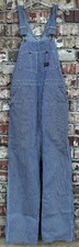 VTG Men 36x34 OSH KOSH B  GOSH Denim Striped Vestbak Bib Overalls Engineer EUC