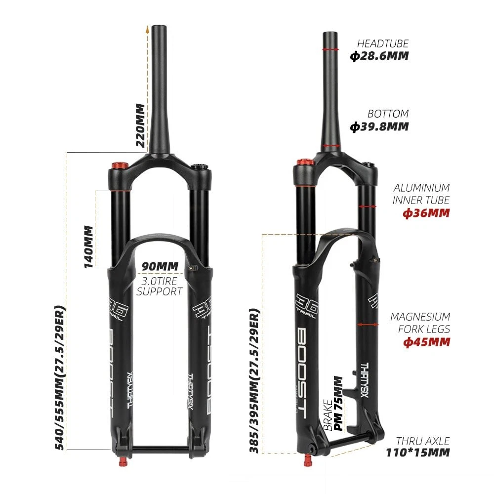 Cheapest mountain bike with air fork clearance