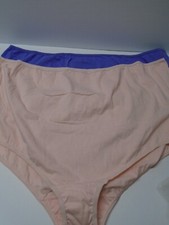 NWOT Lot of 2 Cotton Full Cut Women's Briefs Panties Pink  Purple Size 17