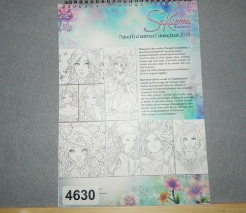 SaKuems Illustrations Natural Enhancement Adult Coloring Book 2018 Fantasy 4630 - Picture 2 of 6