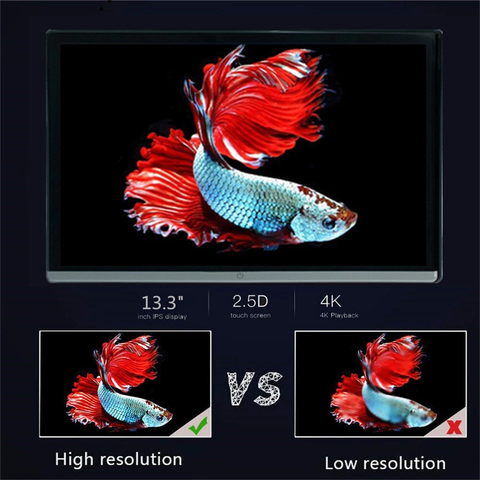 13.3in Dual Touch Screen Car Headrest Monitor BT Media Player WIFI Mirror Link — 第 3/4 张图片